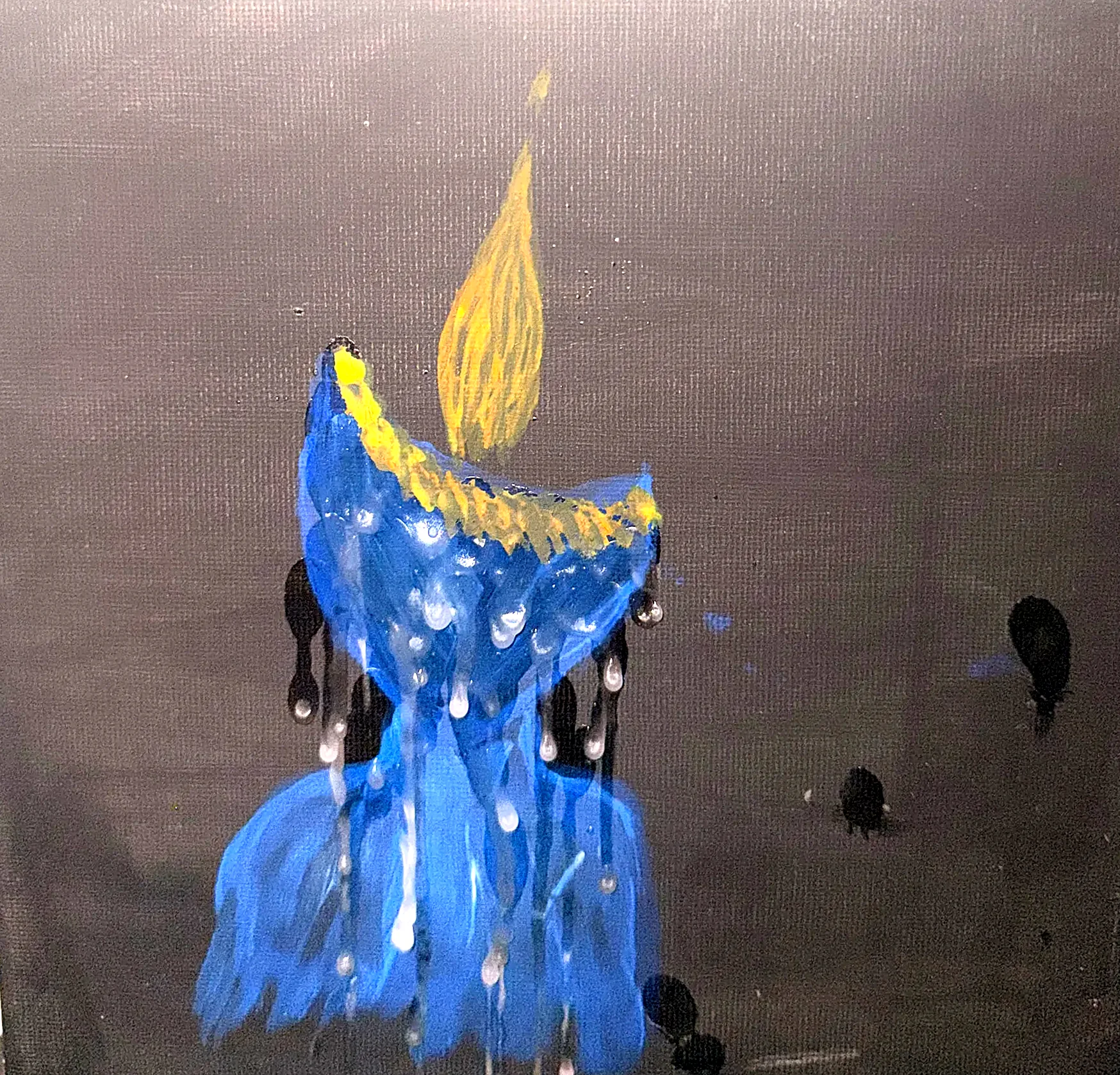 Ce qui reste de la flamme, Acrylique sur toile | Karima Abdi